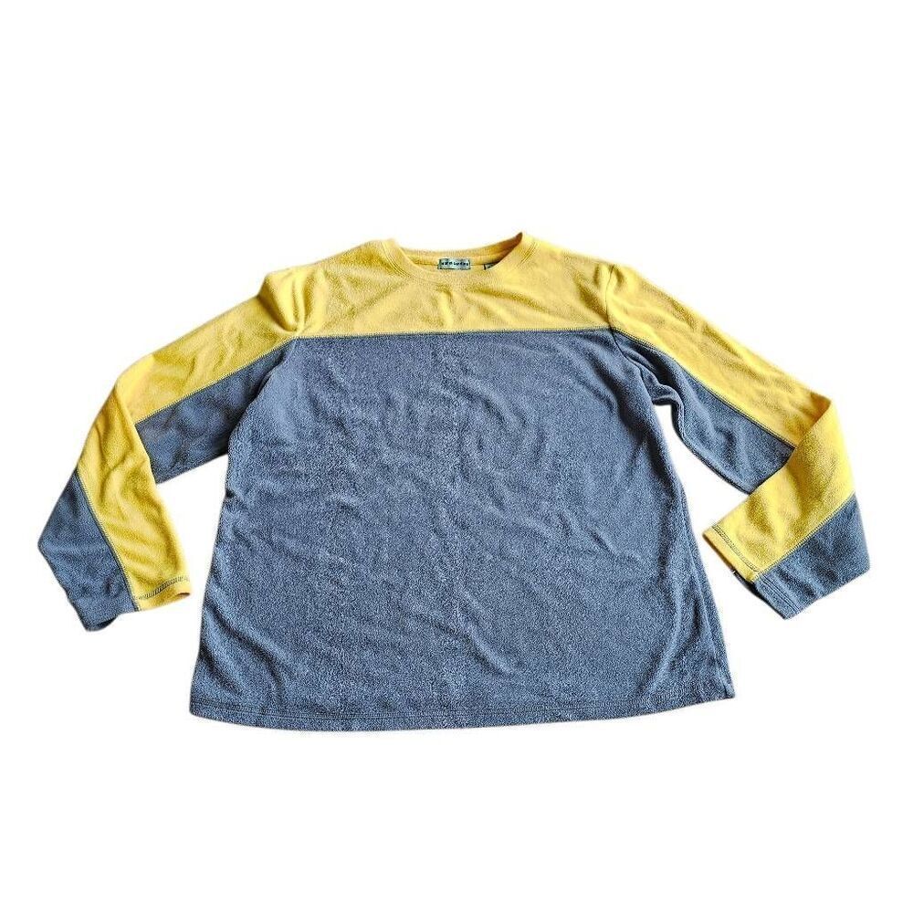 Marsh landing womens Sz L yellow gray sweatshirt
